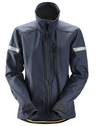 1207 Chaqueta de mujer softshell AllroundWork azul marino/ negro