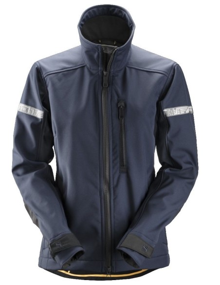 1207 Chaqueta de mujer softshell AllroundWork azul marino/ negro