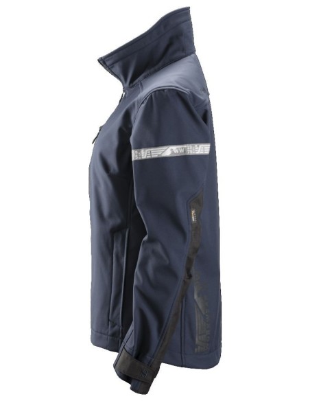 1207 Chaqueta de mujer softshell AllroundWork azul marino/ negro