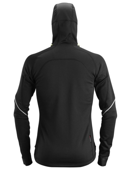 8002 Chaqueta con capucha de forro polar elastico Polartec Power Stretch 2.0 FlexiWork negro
