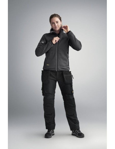8017 Chaqueta forro polar de mujer con aislamiento 37.5 AllroundWork gris acero