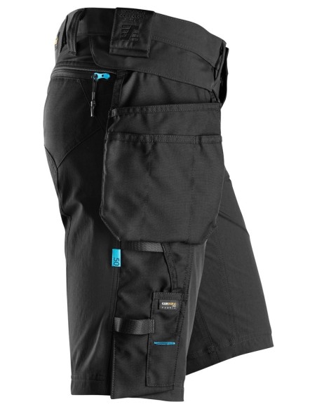 6108 Pantalones cortos de trabajo LiteWork con bolsillos flotantes desmontables negro
