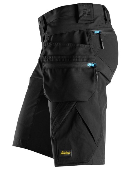 6108 Pantalones cortos de trabajo LiteWork con bolsillos flotantes desmontables negro