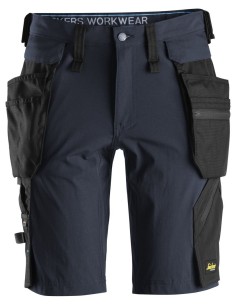 6108 Pantalones cortos de trabajo LiteWork con bolsillos flotantes desmontables azul marino/ negro