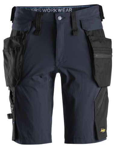 6108 Pantalones cortos de trabajo LiteWork con bolsillos flotantes desmontables azul marino/ negro