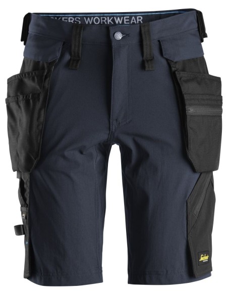 6108 Pantalones cortos de trabajo LiteWork con bolsillos flotantes desmontables azul marino/ negro
