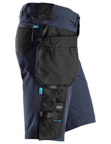 6108 Pantalones cortos de trabajo LiteWork con bolsillos flotantes desmontables azul marino/ negro