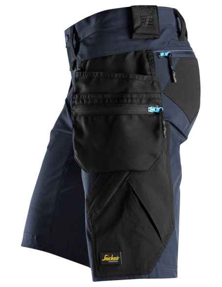 6108 Pantalones cortos de trabajo LiteWork con bolsillos flotantes desmontables azul marino/ negro