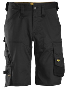6153 Pantalones cortos de trabajo elasticos de ajuste holgado AllroundWork negro