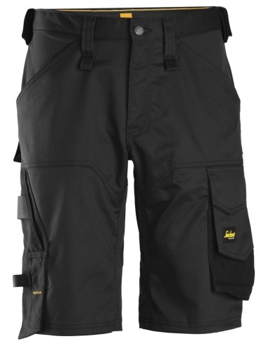 6153 Pantalones cortos de trabajo elasticos de ajuste holgado AllroundWork negro