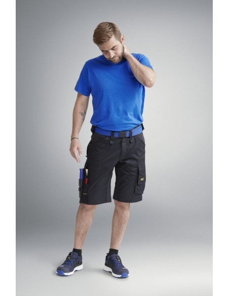 6153 Pantalones cortos de trabajo elasticos de ajuste holgado AllroundWork negro