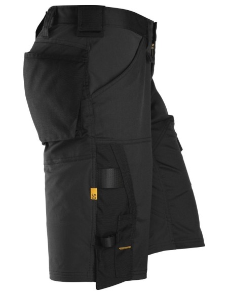 6153 Pantalones cortos de trabajo elasticos de ajuste holgado AllroundWork negro