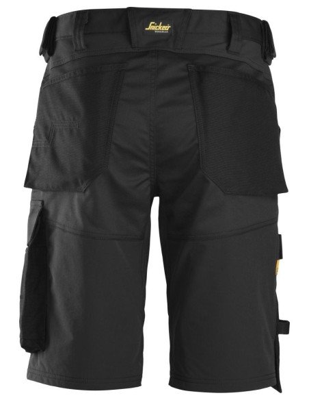 6153 Pantalones cortos de trabajo elasticos de ajuste holgado AllroundWork negro