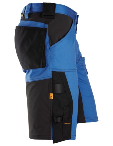 6153 Pantalones cortos de trabajo elasticos de ajuste holgado AllroundWork azul/ negro