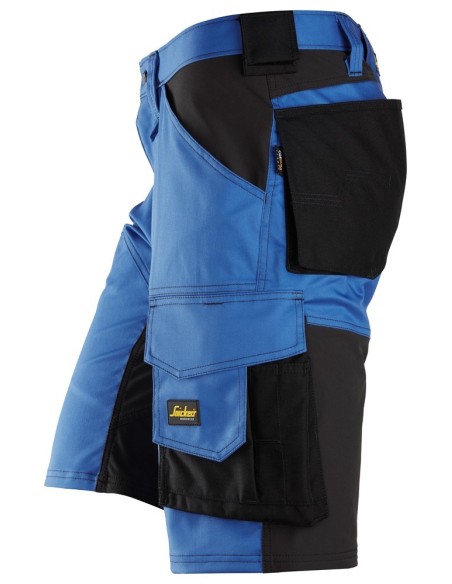 6153 Pantalones cortos de trabajo elasticos de ajuste holgado AllroundWork azul/ negro