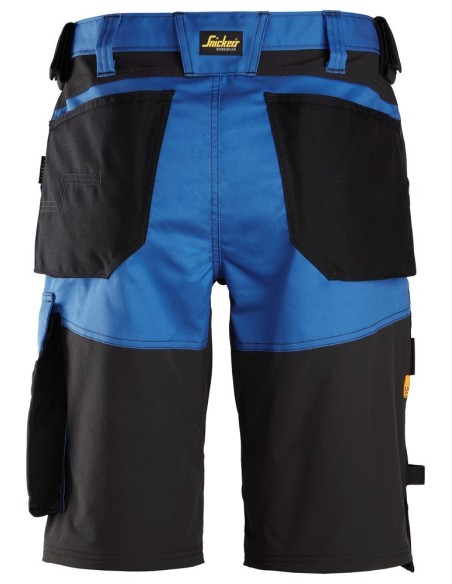 6153 Pantalones cortos de trabajo elasticos de ajuste holgado AllroundWork azul/ negro