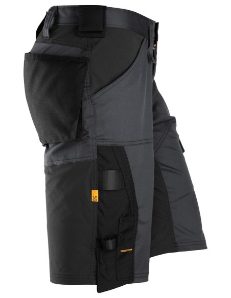 6153 Pantalones cortos de trabajo elasticos de ajuste holgado AllroundWork gris acero/ negro