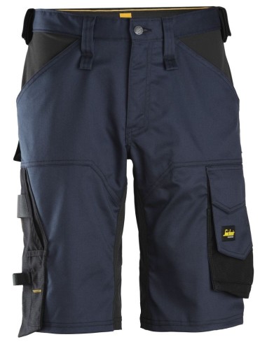 6153 Pantalones cortos de trabajo elasticos de ajuste holgado AllroundWork azul marino/ negro