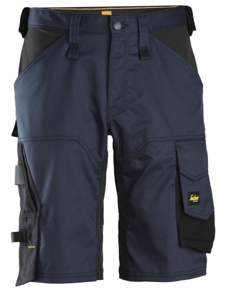 6153 Pantalones cortos de trabajo elasticos de ajuste holgado AllroundWork azul marino/ negro