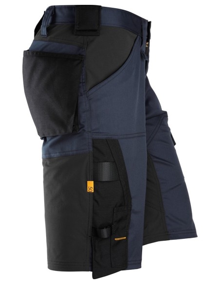 6153 Pantalones cortos de trabajo elasticos de ajuste holgado AllroundWork azul marino/ negro