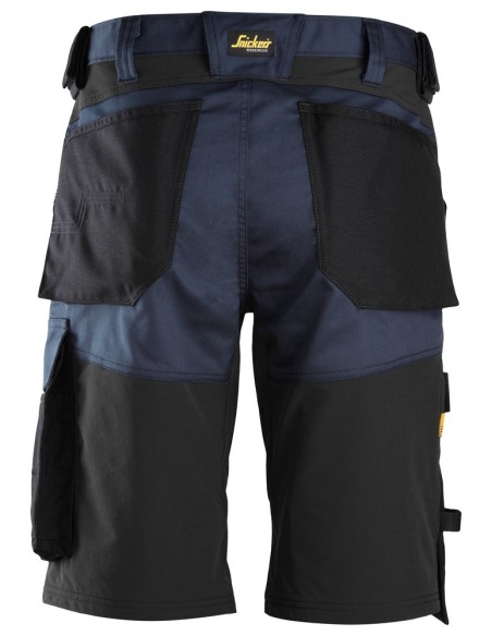 6153 Pantalones cortos de trabajo elasticos de ajuste holgado AllroundWork azul marino/ negro
