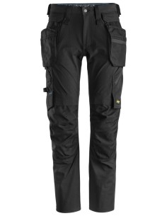 6208 Pantalones largos de trabajo bolsillos flotantes desmontables LiteWork negro