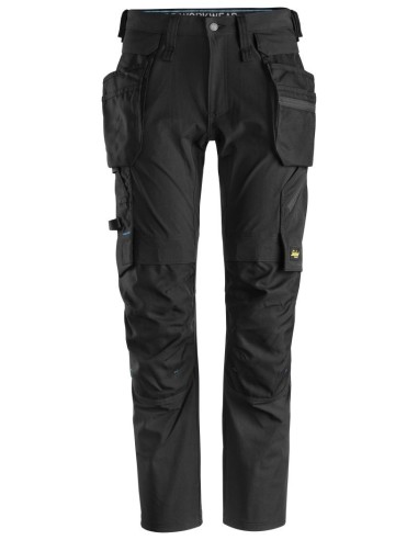 6208 Pantalones largos de trabajo bolsillos flotantes desmontables LiteWork negro