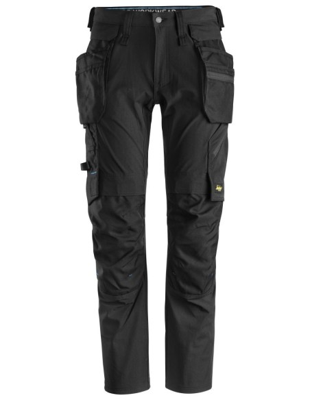 6208 Pantalones largos de trabajo bolsillos flotantes desmontables LiteWork negro