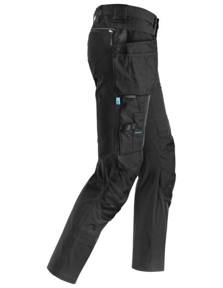 6208 Pantalones largos de trabajo bolsillos flotantes desmontables LiteWork negro