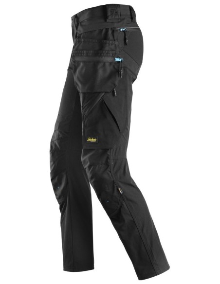 6208 Pantalones largos de trabajo bolsillos flotantes desmontables LiteWork negro