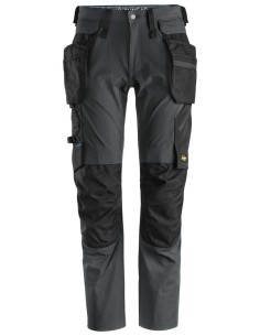 6208 Pantalones largos de trabajo bolsillos flotantes desmontables LiteWork Gris Acero/Negro