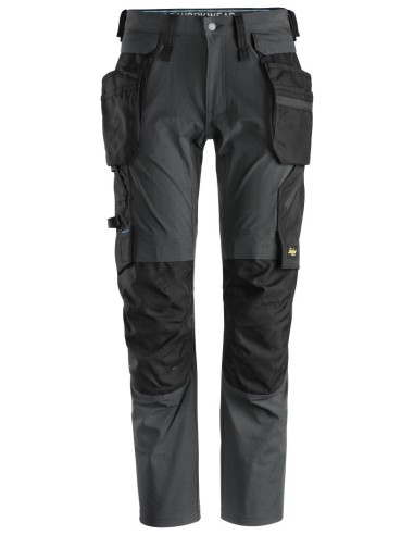 6208 Pantalones largos de trabajo bolsillos flotantes desmontables LiteWork Gris Acero/Negro