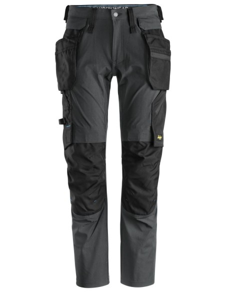 6208 Pantalones largos de trabajo bolsillos flotantes desmontables LiteWork Gris Acero/Negro
