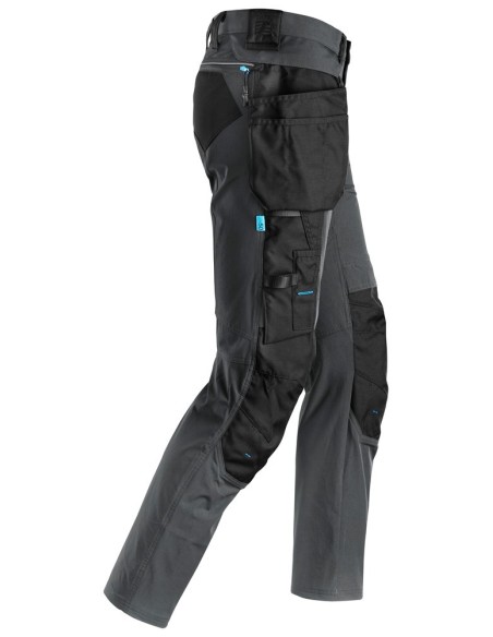 6208 Pantalones largos de trabajo bolsillos flotantes desmontables LiteWork Gris Acero/Negro