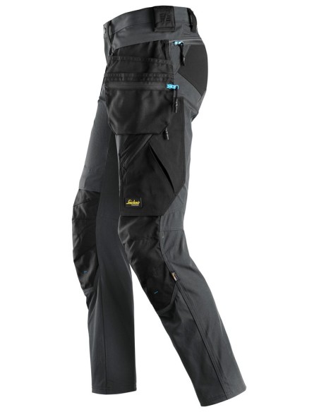 6208 Pantalones largos de trabajo bolsillos flotantes desmontables LiteWork Gris Acero/Negro