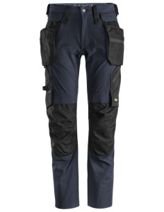 6208 Pantalones largos de trabajo bolsillos flotantes desmontables LiteWork Azul Marino/Negro