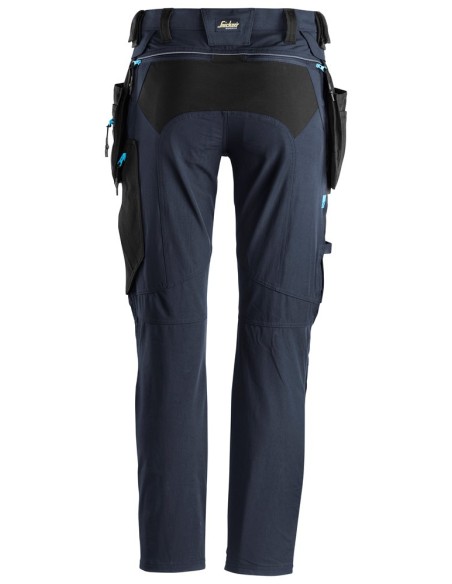 6208 Pantalones largos de trabajo bolsillos flotantes desmontables LiteWork Azul Marino/Negro