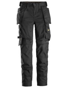 6247 Pantalones largos elasticos de trabajo para mujer con bolsillos flotantes AllroundWork negro