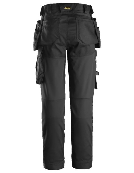 6247 Pantalones largos elasticos de trabajo para mujer con bolsillos flotantes AllroundWork negro