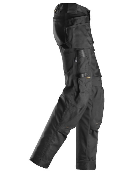 6247 Pantalones largos elasticos de trabajo para mujer con bolsillos flotantes AllroundWork negro