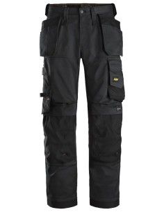 6251 Pantalones largos de trabajo elasticos ajuste holgado AllroundWork Loose Fit con bolsillos flotantes color negro