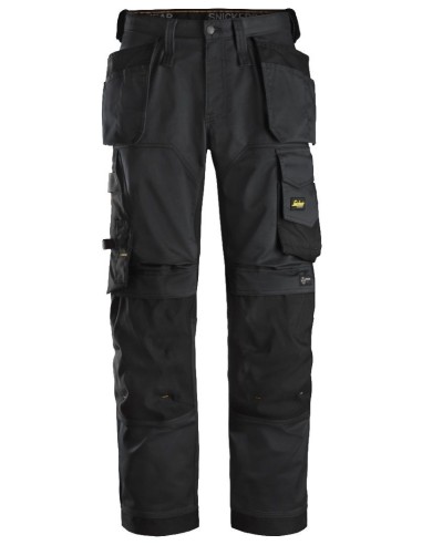 6251 Pantalones largos de trabajo elasticos ajuste holgado AllroundWork Loose Fit con bolsillos flotantes color negro