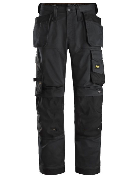 6251 Pantalones largos de trabajo elasticos ajuste holgado AllroundWork Loose Fit con bolsillos flotantes color negro