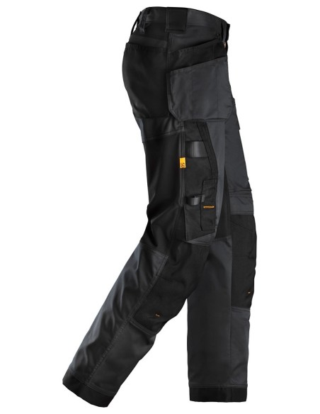6251 Pantalones largos de trabajo elasticos ajuste holgado AllroundWork Loose Fit con bolsillos flotantes color negro
