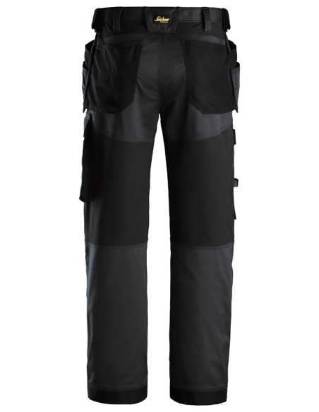 6251 Pantalones largos de trabajo elasticos ajuste holgado AllroundWork Loose Fit con bolsillos flotantes color negro