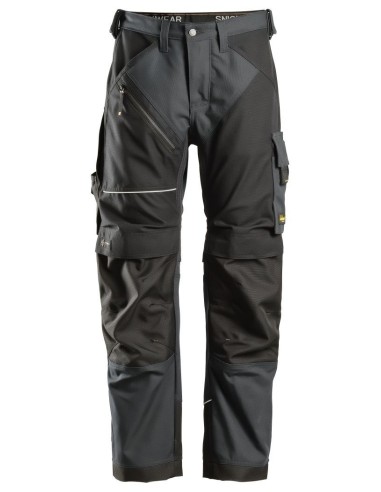 6314 Pantalones largos de trabajo Canvas+ RuffWork Gris Acero/Negro