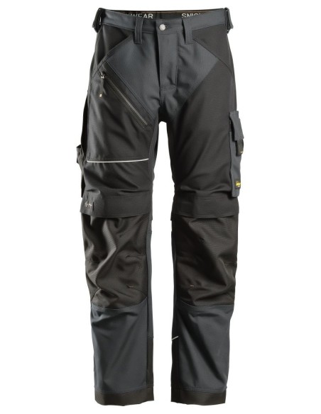 6314 Pantalones largos de trabajo Canvas+ RuffWork Gris Acero/Negro