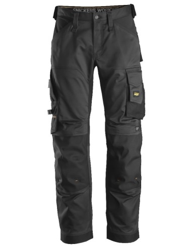 6351 Pantalones largos de trabajo elasticos ajuste holgado AllroundWork Loose Fit color negro