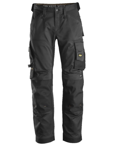 6351 Pantalones largos de trabajo elasticos ajuste holgado AllroundWork Loose Fit color negro