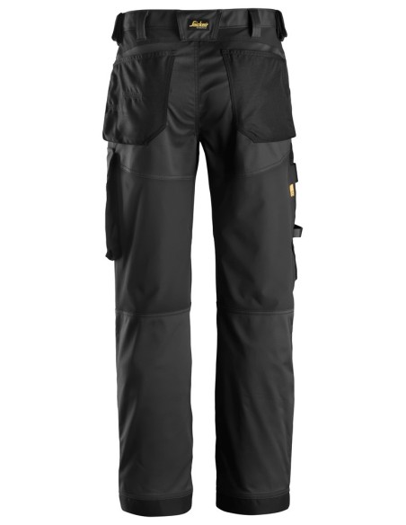 6351 Pantalones largos de trabajo elasticos ajuste holgado AllroundWork Loose Fit color negro